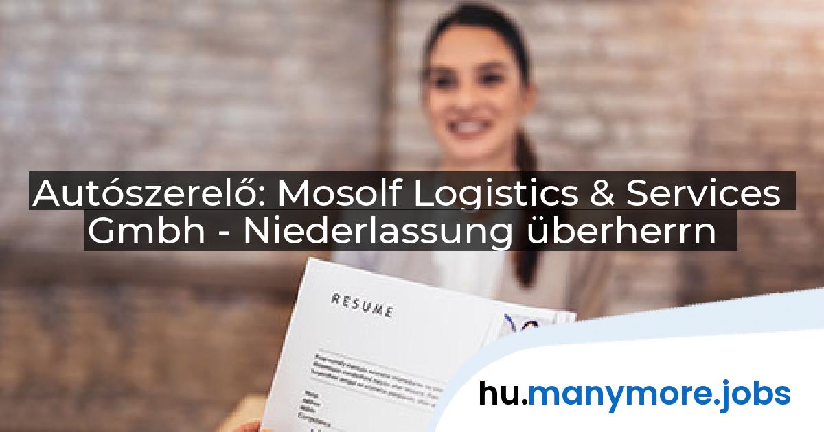 Autószerelő: Mosolf Logistics & Services Gmbh - Niederlassung überherrn | manymore.jobs