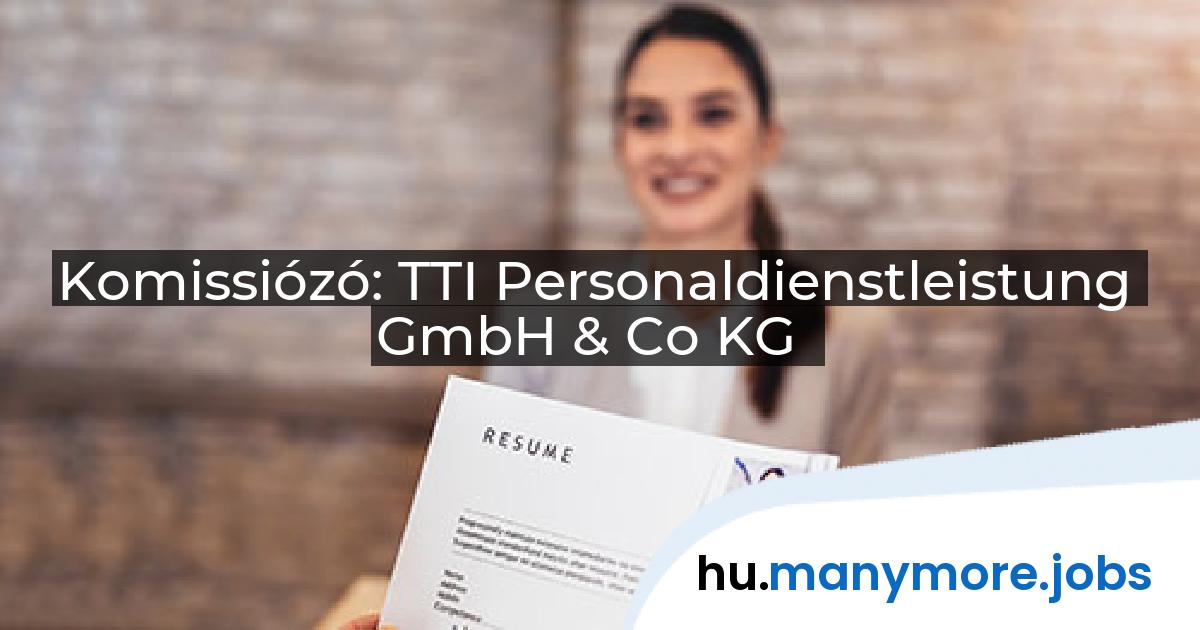 Komissiózó: TTI Personaldienstleistung GmbH & Co KG | manymore.jobs