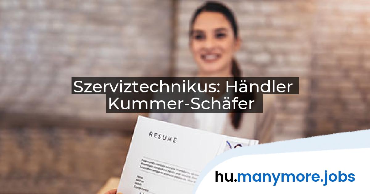 Szerviztechnikus: Händler Kummer-Schäfer | manymore.jobs