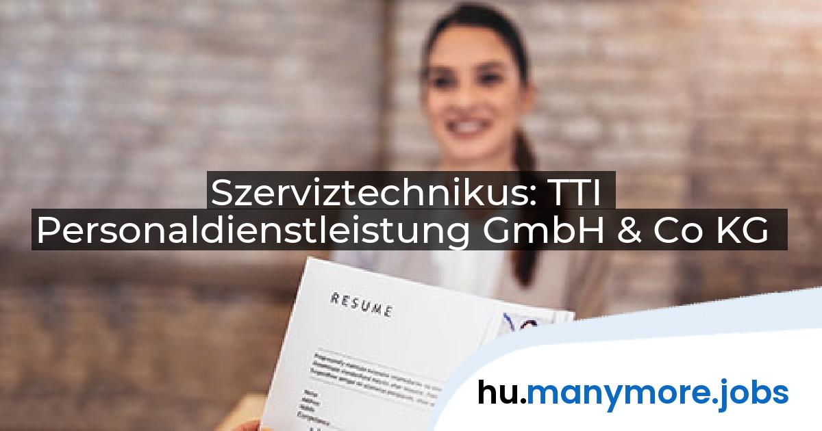 Szerviztechnikus: TTI Personaldienstleistung GmbH & Co KG | manymore.jobs
