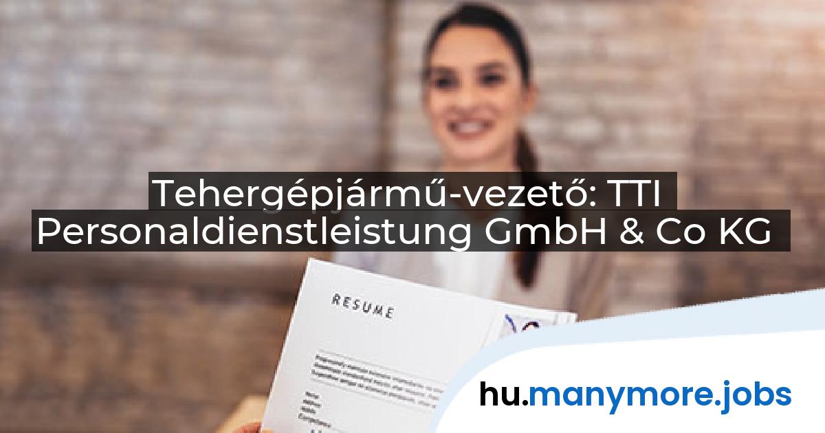Tehergépjármű-vezető: TTI Personaldienstleistung GmbH & Co KG | manymore.jobs