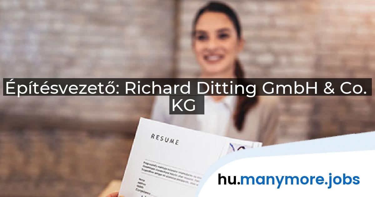 Építésvezető: Richard Ditting GmbH & Co. KG | manymore.jobs